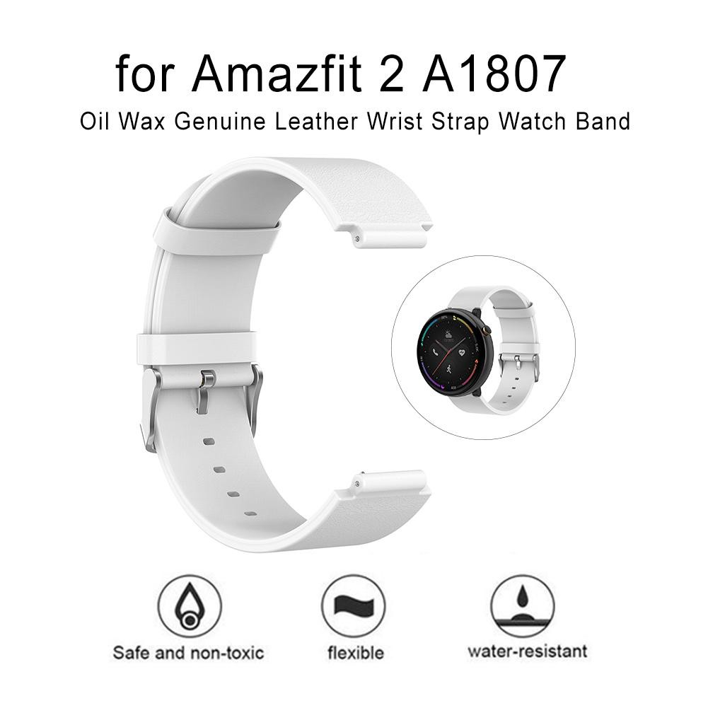 Dây da sáp dầu đeo thay thế cho đồng hồ thông minh đeo tay Amazfit 2 A1807
