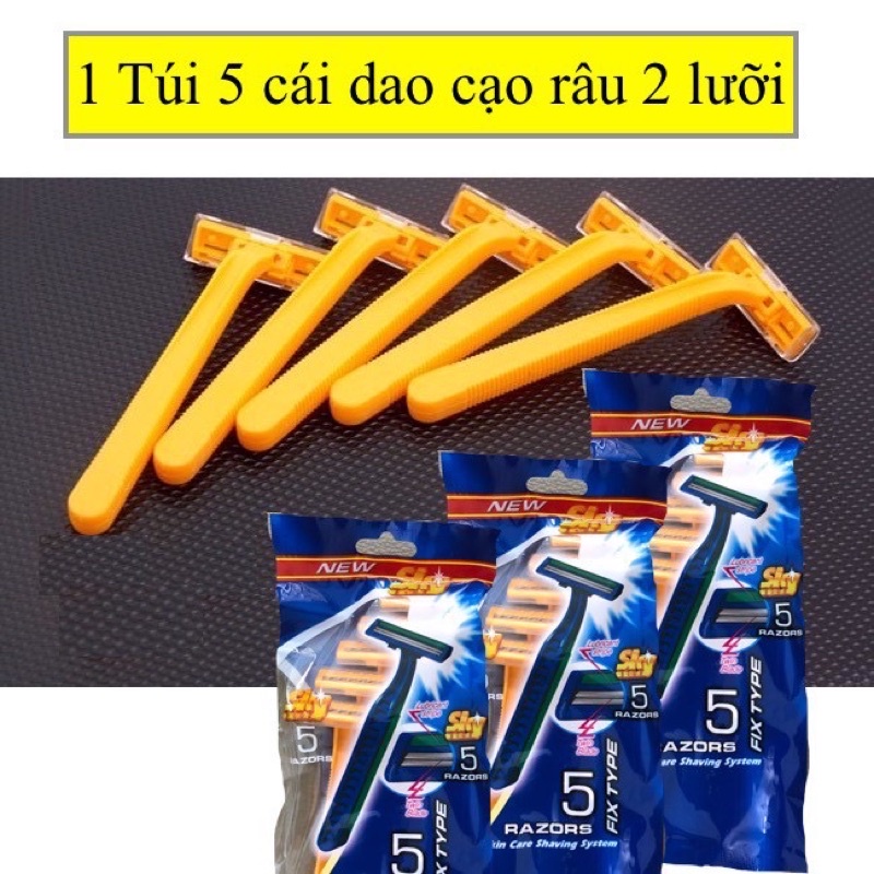 Set 1 túi 5 dao cạo Râu 2 lưỡi Zazors Sắc và Bền