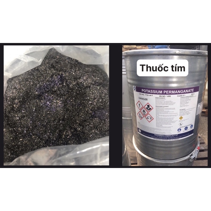 Thuốc tím KMnO4 khử khuẩn bể cá túi 100g