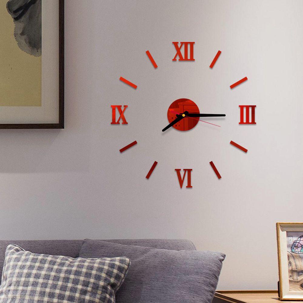 Miếng Dán Tường Hình Đồng Hồ Thời Trang Bằng Acrylic Tự Dính Không Gây Tiếng Ồn