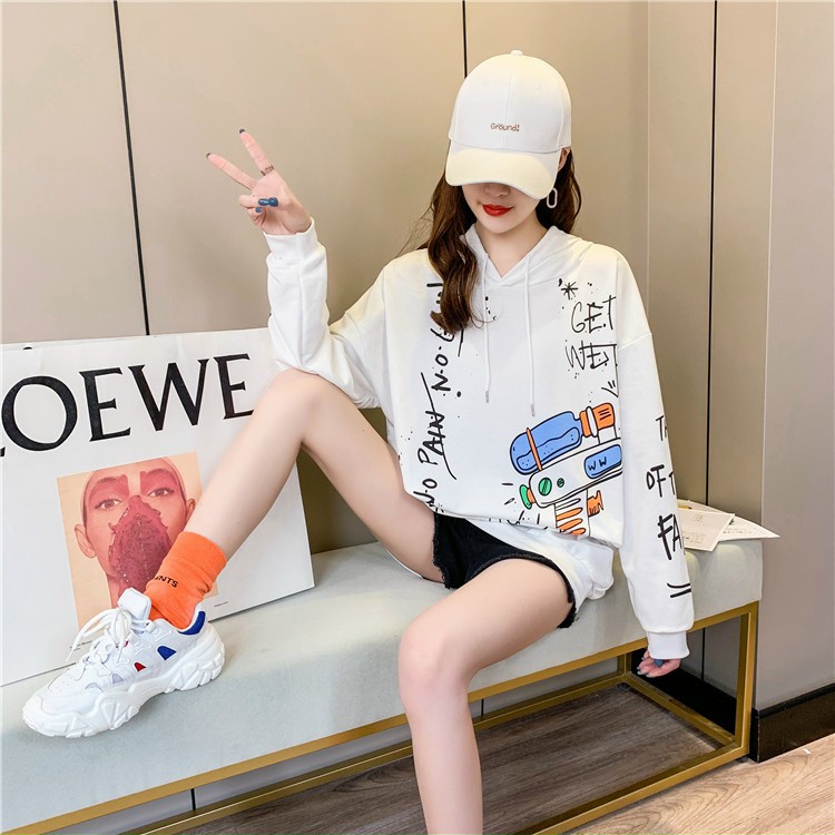 [ẢNH THẬT] Áo Nỉ HOODIE NỮ CHẤT NỈ NGOẠI From Rộng In Họa Tiết | BigBuy360 - bigbuy360.vn