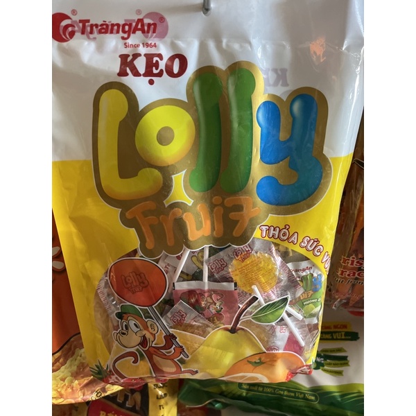 Kẹo mút tràng an Lolly 7 vị 300g gói to
