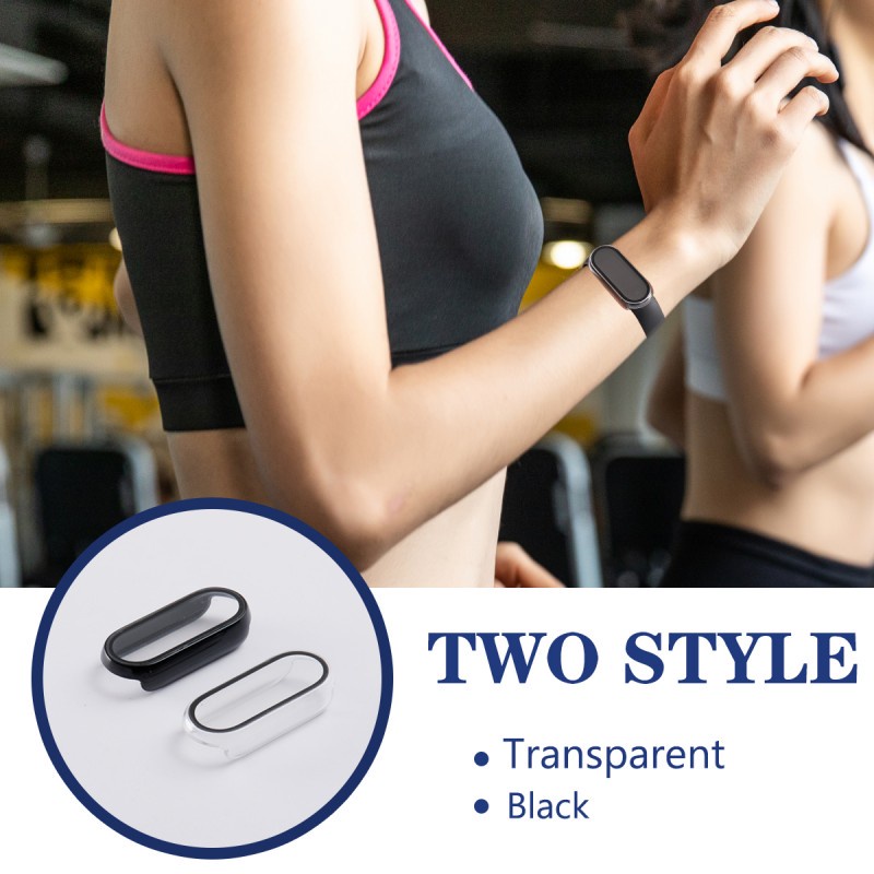 Vỏ bọc mặt đồng hồ thông minh JANSIN PC cứng kính cường lực siêu mỏng thích hợp cho Xiaomi Mi Band 8 8 NFC 7