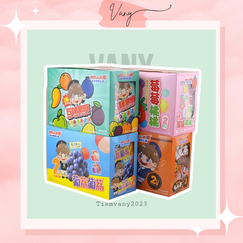 Kẹo Cứng Nhiều Vị Mix Trái Cây Trà Ô Long Trà Đào 5 Loại Ăn Vặt