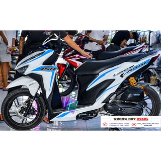 Tem trùm vario trắng xanh, tem xe vario, team vario, tem dán xe máy, tem vario 150, team xe vario, tem vario trắng xanh