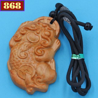 Mặt dây chuyền gỗ hoàng đàn khắc Tỳ hưu MG122