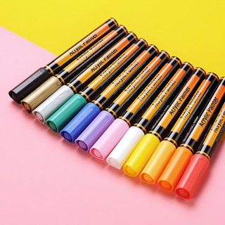 Bút ACRYLIC vẽ trên nhiều chất liệu 12/24 màu