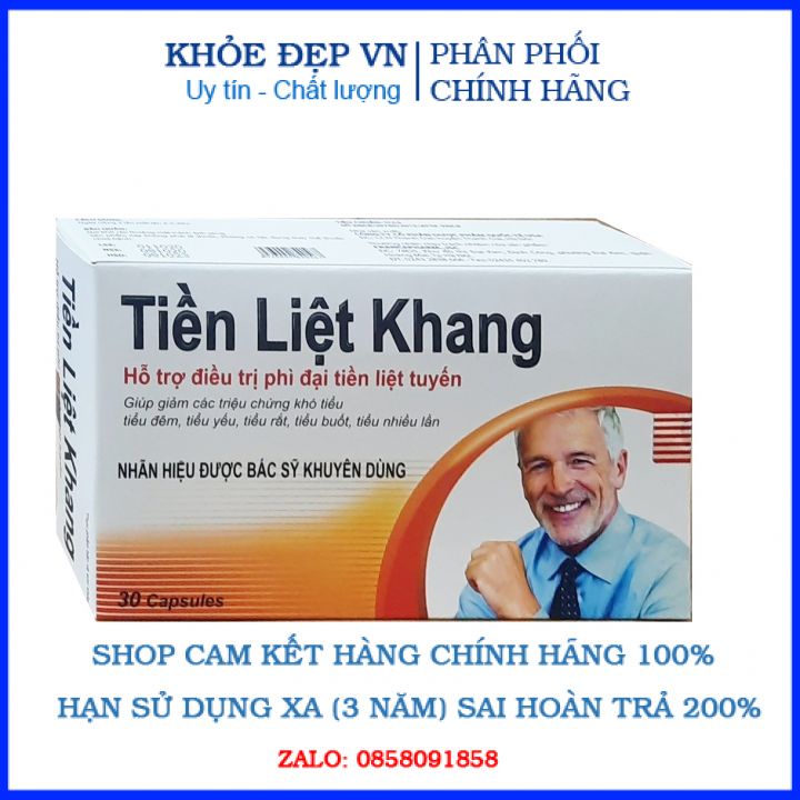 Tiền Liệt Khang hổ trợ giảm phì đại tiền liệt tuyến hiệu quả sản phẩm chính hãng hộp 30V Usa Pharma