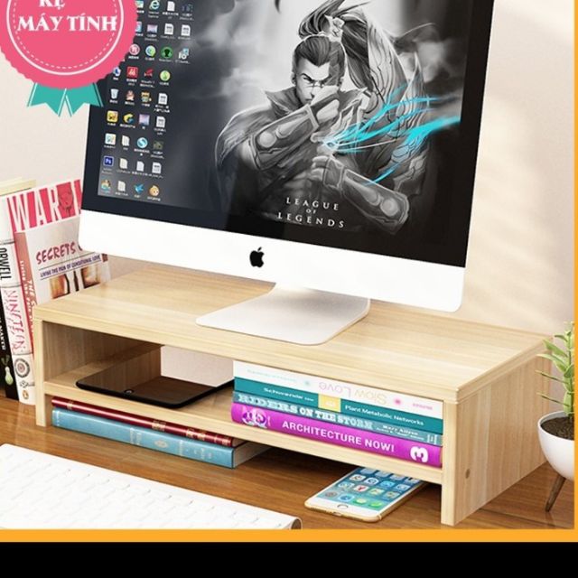 Kệ gỗ máy tính