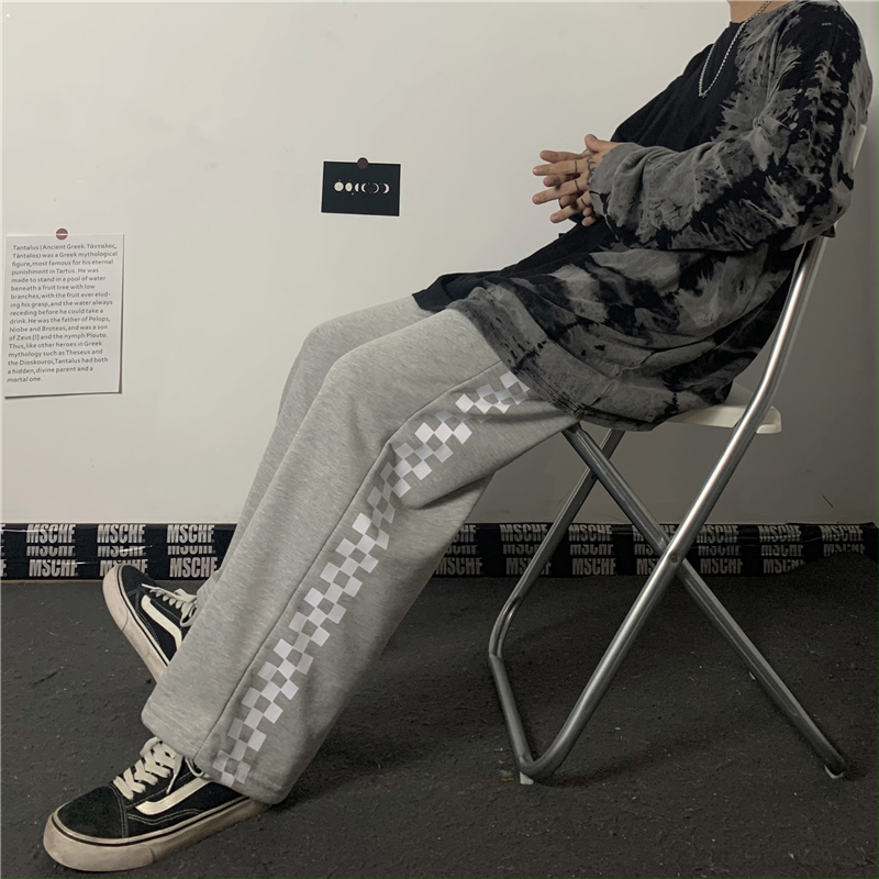 Quần Dài Ống Rộng Họa Tiết Caro Trắng Đen Thời Trang Hàn Quốc 22302 | BigBuy360 - bigbuy360.vn