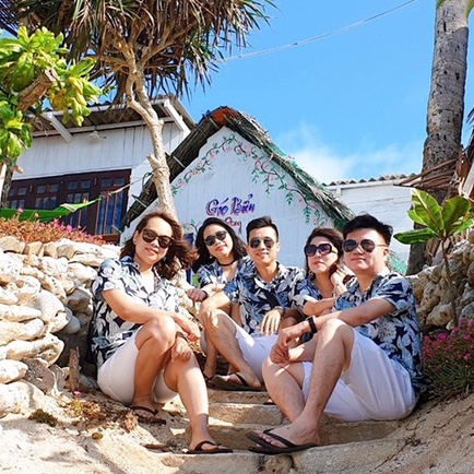 Áo sơ mi Hawaii Nam Nữ đi biển mùa hè fullsize 45-85kg