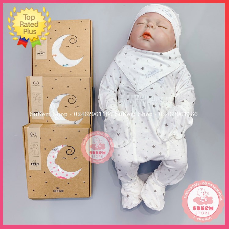 Set Sơ Sinh Moon Petit - Siêu Mềm, Thoáng - Cho Bé Sơ Sinh 0-3m