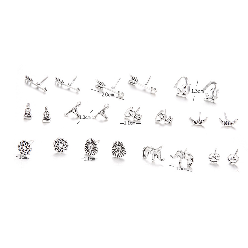 Set 11 Khuyên Tai Phong Cách Cổ Điển Cá Tính Dành Cho Nữ