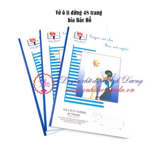 Vở ô ly đứng - 4 ly(48 trang) bìa Bác Hồ