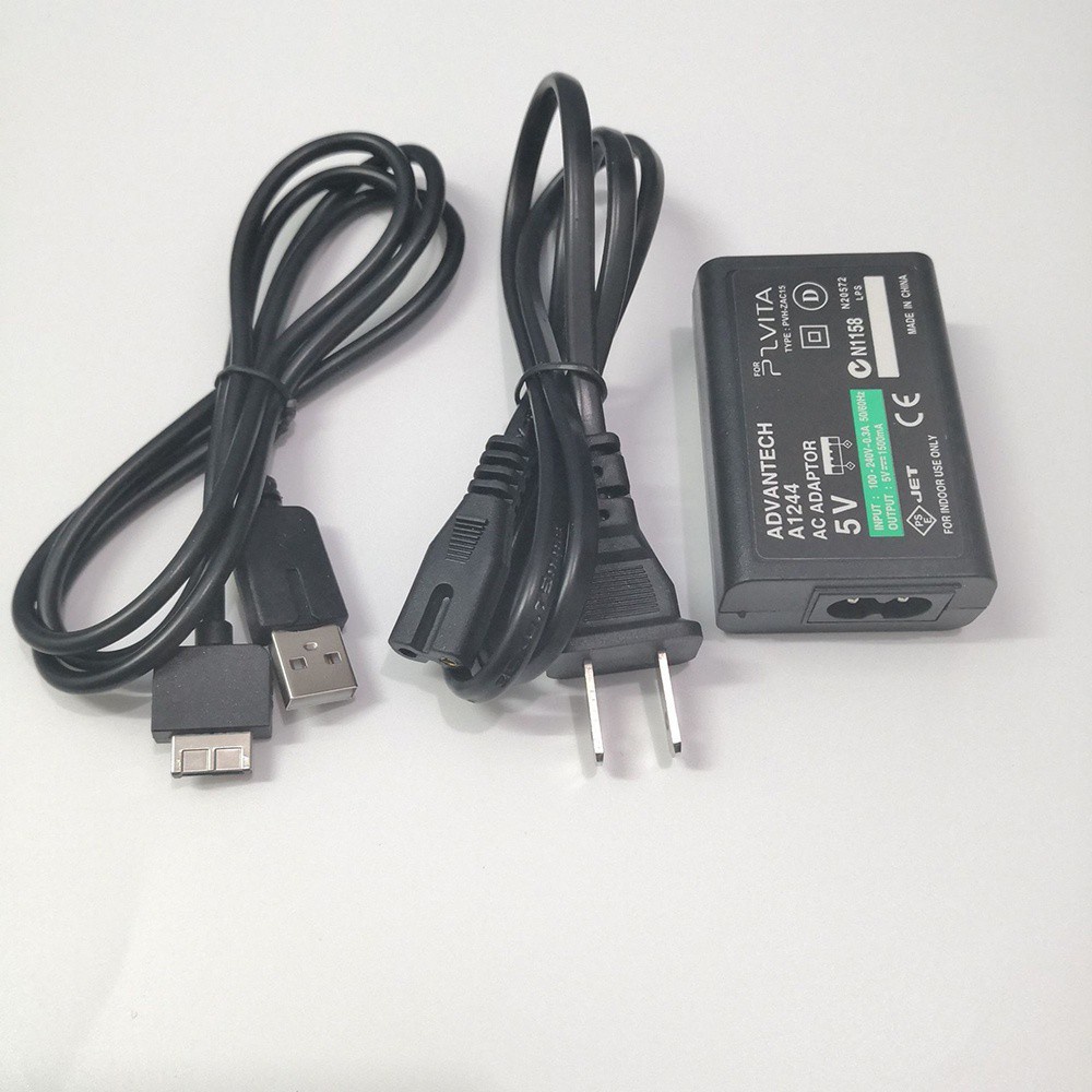 Củ Sạc Eworld Eu / Us Plug Ac + Cáp Dữ Liệu Usb Cho Sony