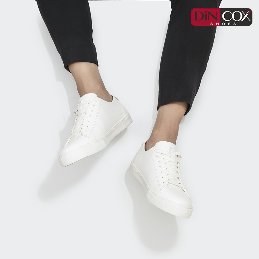 Giày Sneaker Da Unisex DINCOX D34 Sành Điệu White