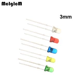 Bộ 1000 đi-ốt đèn led màu đỏ/trắng/vàng/xanh lá/xanh dương 3mm chất lượng cao