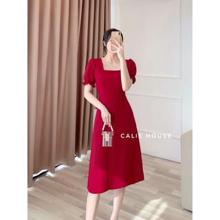 Váy xẻ tà basic thời trang nữ Calie House V222