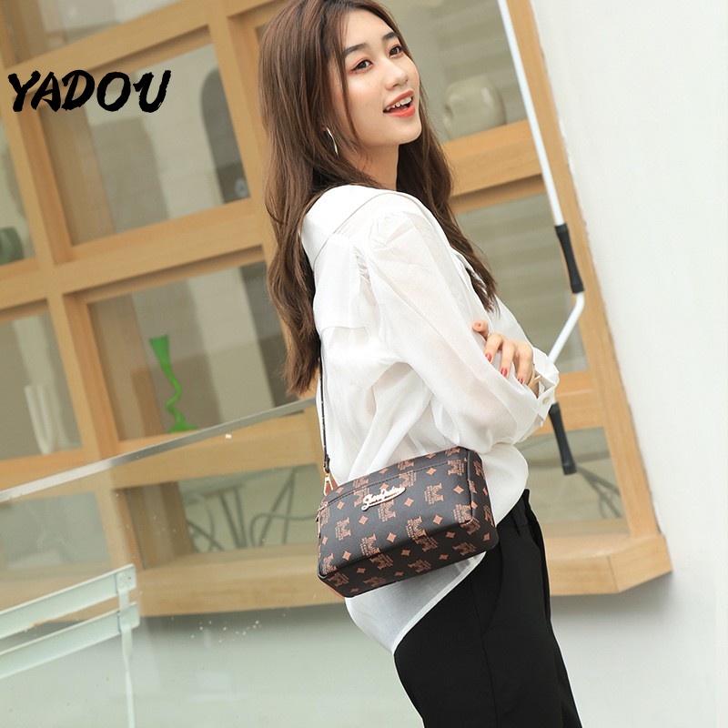 Túi đeo vai YADOU họa tiết cổ điển xinh xắn thời trang cho nữ