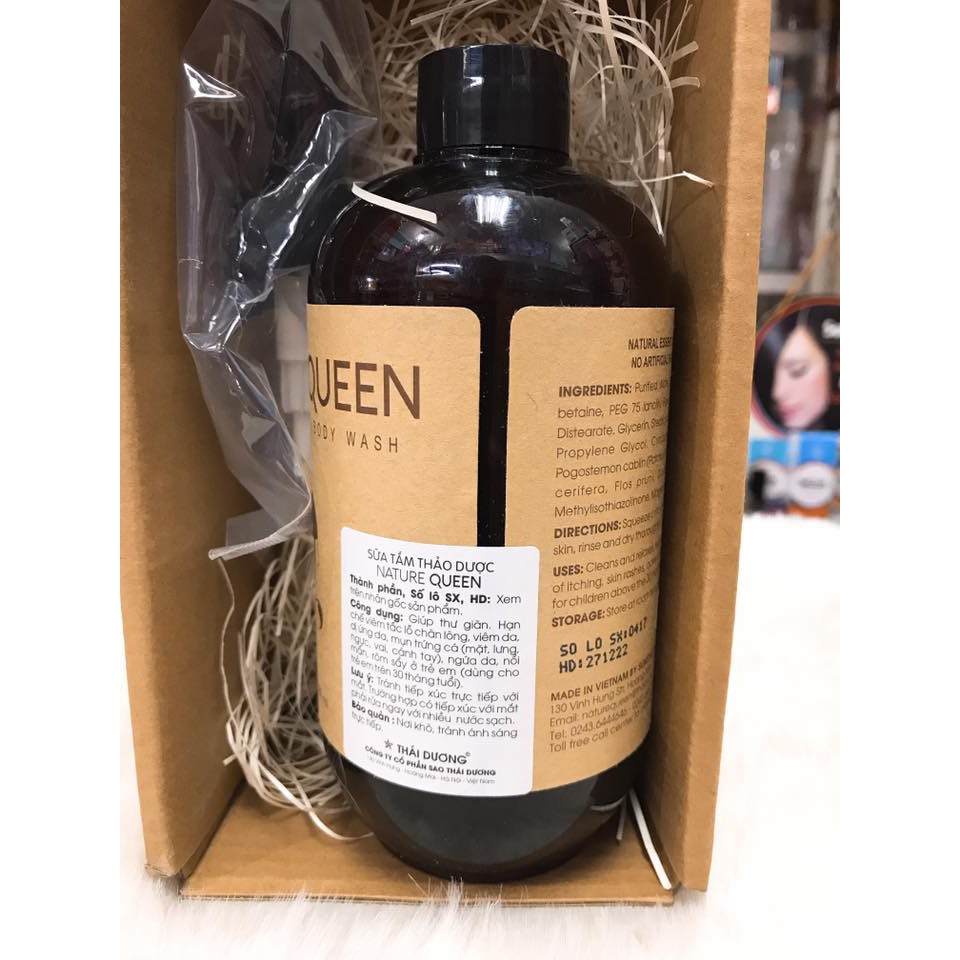 (480ml) Sữa tắm thảo dược Nature Queen chính hãng cty