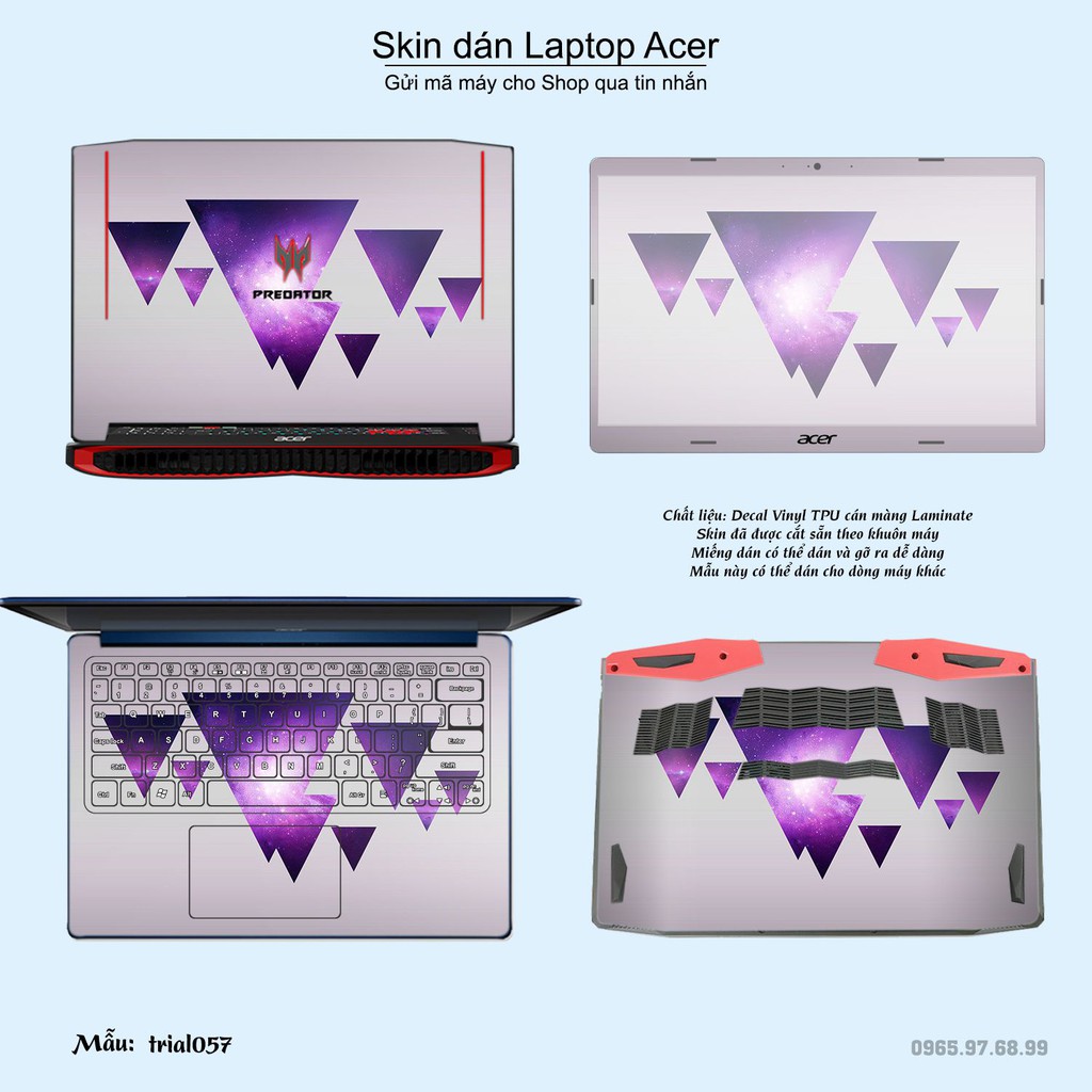 Skin dán Laptop Acer in hình Đa giác _nhiều mẫu 10 (inbox mã máy cho Shop)