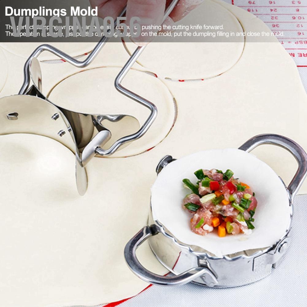 Virgina056 304 Stainless Steel Manual Dumplings Mold Dumpling Wrapper Making Kitchen Utensils