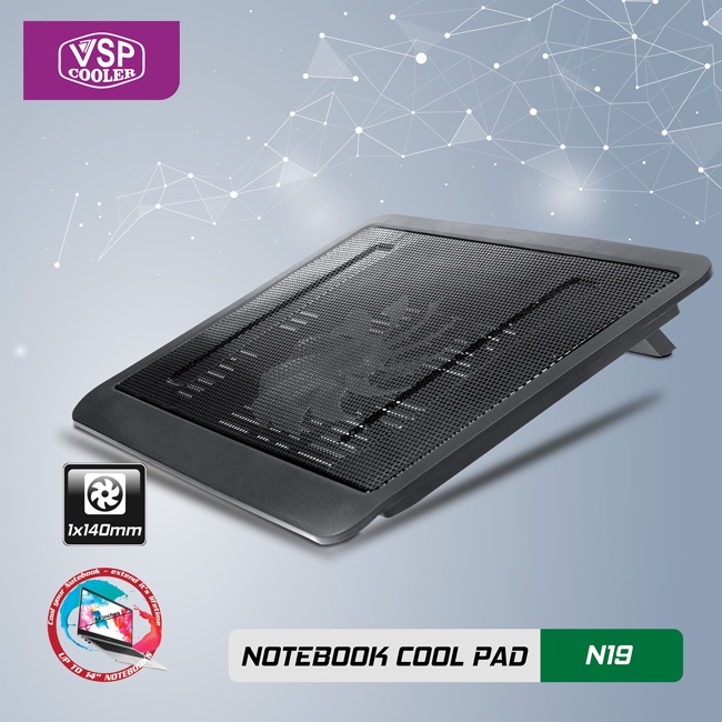 đế tản nhiệt VSP Cooler N19 (1*Fan 14cm)