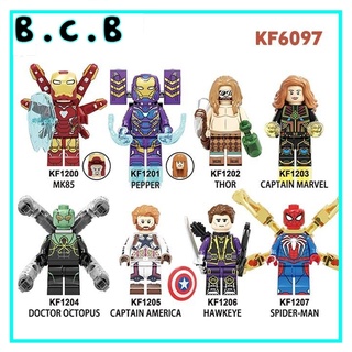 Đồ chơi lắp ráp minifigure và non lego mô hình Super heroes Siêu anh hùng Marvels / DC: Spider man, Iron Man KF6097