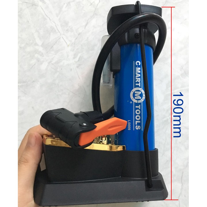 Bơm đạp chân mini C-MART L0009 cao 190mm