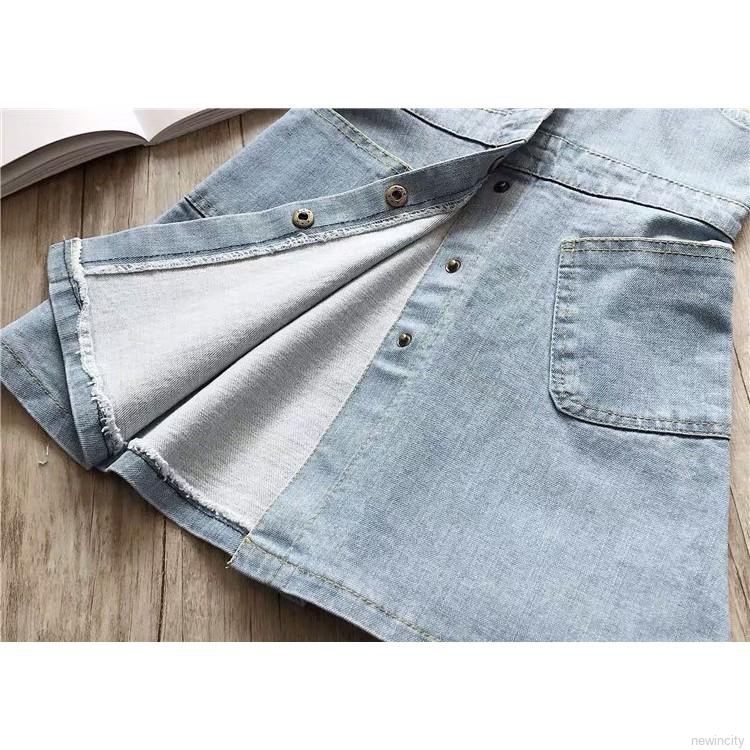 Đầm yếm denim phong cách Hàn Quốc cho bé gái