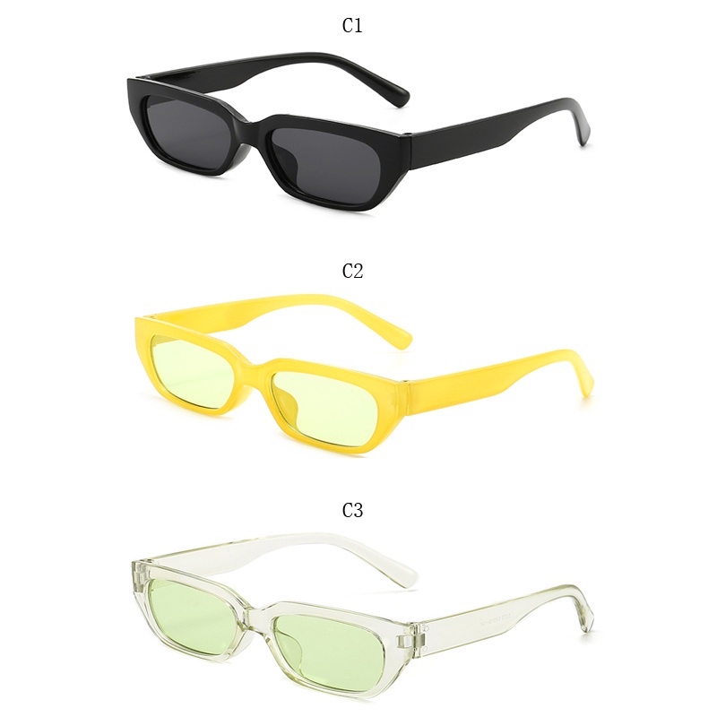 Kính Mát Hình Chữ Nhật Chống Tia UV400 Màu Sắc Ngọt Ngào Thời Trang Cho Nữ