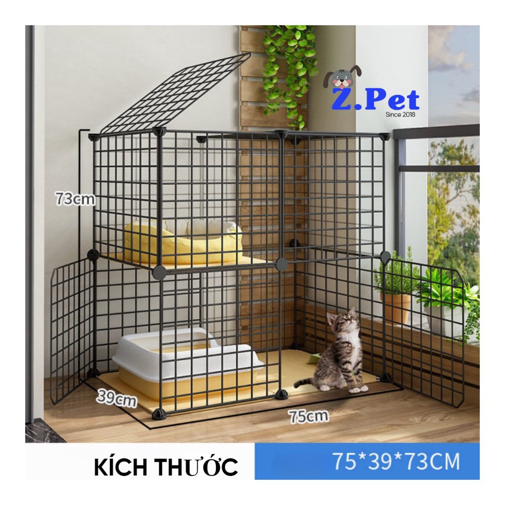 Chuồng mèo lưới sắt sơn tĩnh điện 2-3 tầng