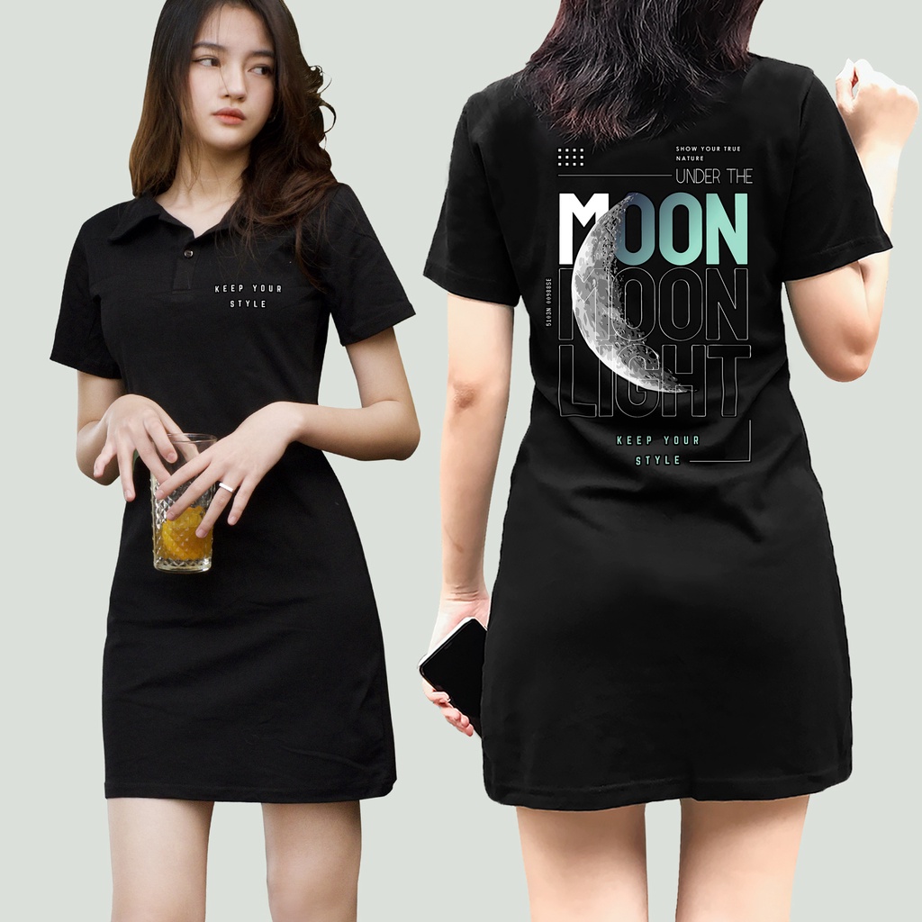 Đầm Polo Hoạ Tiết Moon [1537]