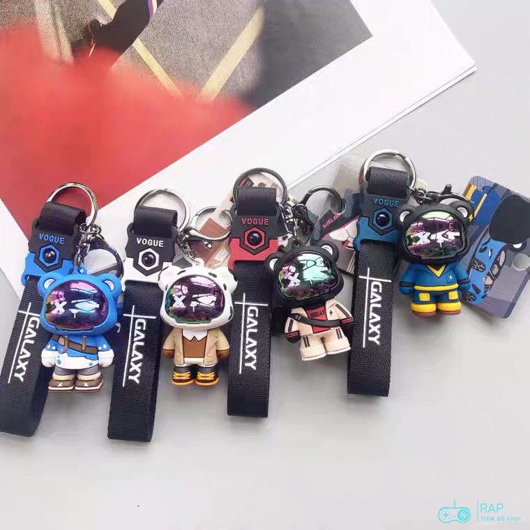 Móc khóa gấu khá bảnh nhiều màu, dễ thương cute Ráp dùng làm móc chìa khóa xe, túi xách, ví, treo balo, quà tặng