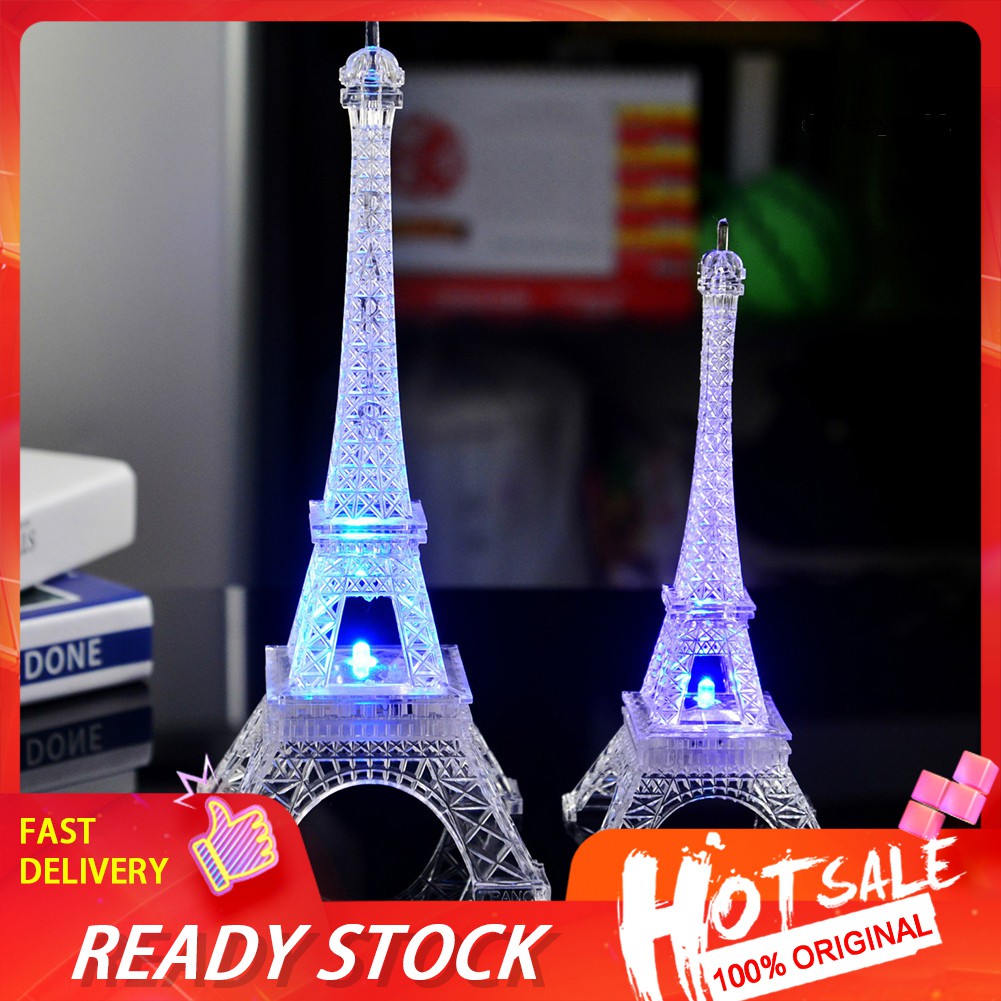 Đèn ngủ kiểu dáng tháp Eiffel mini LED đổi màu độc đáo xinh đẹp