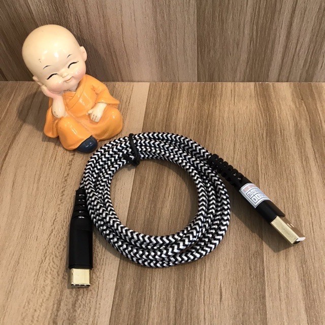Cáp sạc nhanh type C Topk dây dù