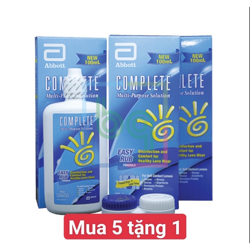 nước ngâm lens complete loại 100ml ( combo 5 tặng 1 )