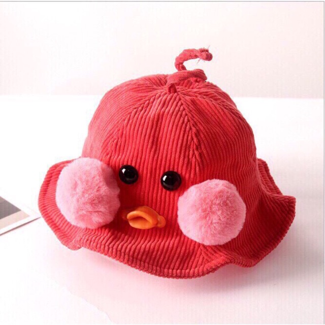 Mũ vịt má hồng cho bé dễ thương đáng yêu