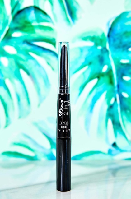 Bút Kẻ Mắt Nước & Sáp Amuse Màu Đen - Liquid & Pencil Eyeliner 2in1