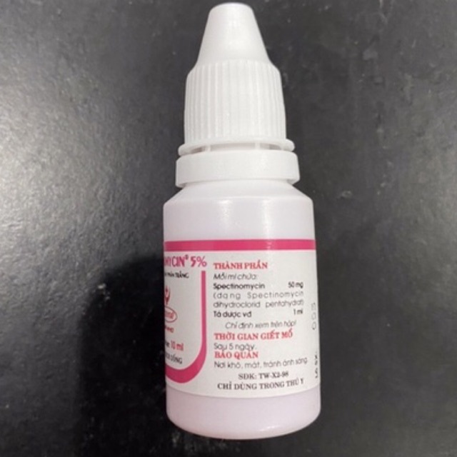 1 lọ SPECTINOMYCIN 5% spec đỏ đặc trị đi ngoài phân trắng