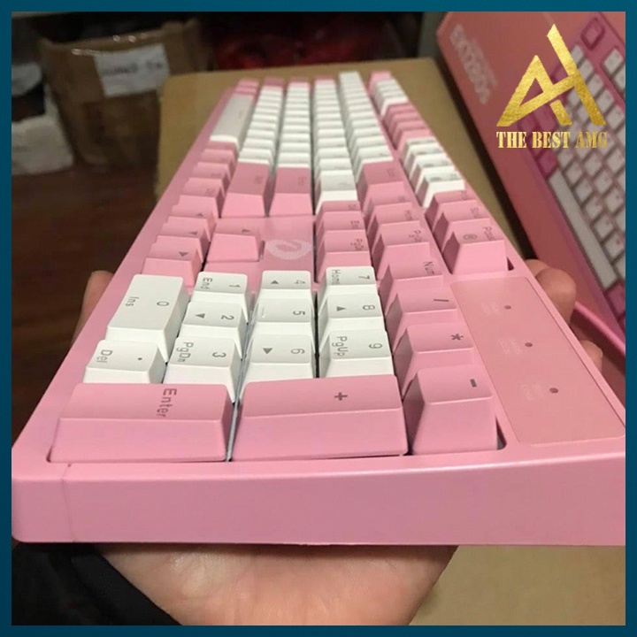 Bàn Phím Cơ Gaming Xuyên Led Dareu EK1280S Màu Trắng Hồng Bàn Phím Máy Tính Có Dây Chơi Game