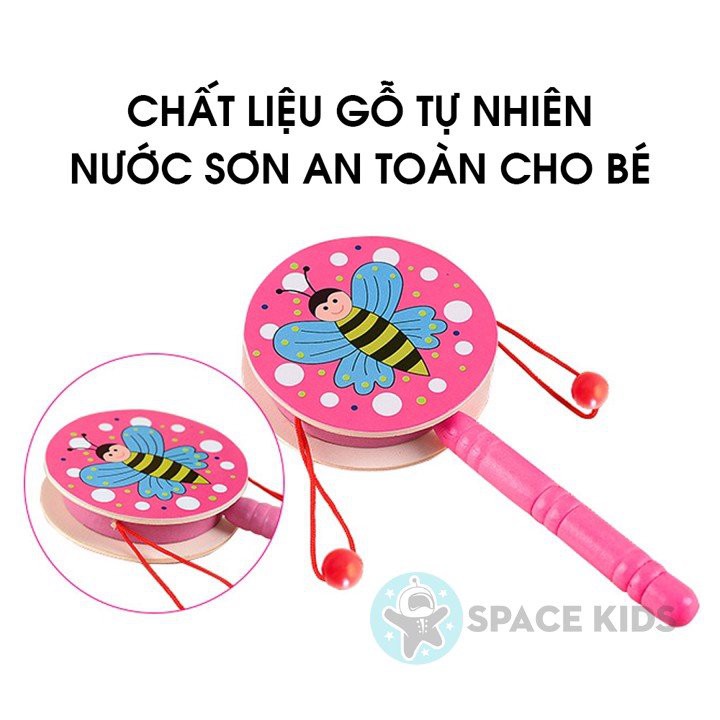 Đồ chơi xúc xắc trống gỗ cho bé yêu hình ngộ nghĩnh nhiều màu DC03