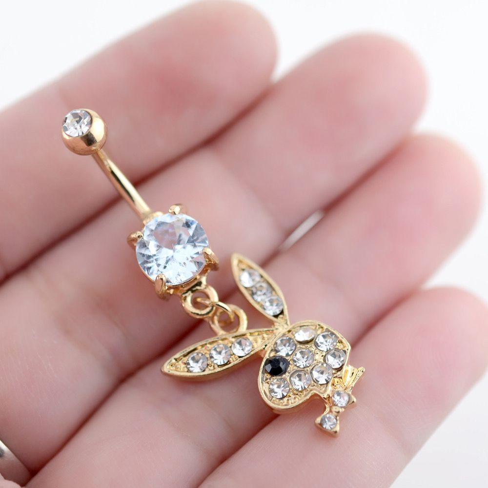 Khuyên Rốn Hình Thỏ Bằng Thép Không Gỉ Phong Cách Hàn Quốc Cho Nữ