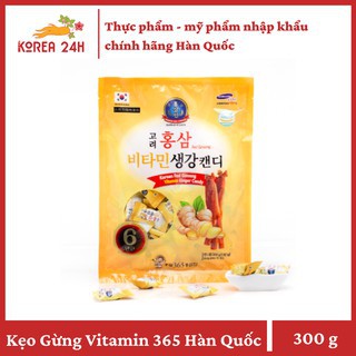 [HÀNG CHÍNH HÃNG] [COMBO 10 BỊCH]  Kẹo Gừng Vitamin 365 Hồng Sâm Hàn Quốc BỊCH 300G  - RẤT TỐT CHO SỨC KHỎE