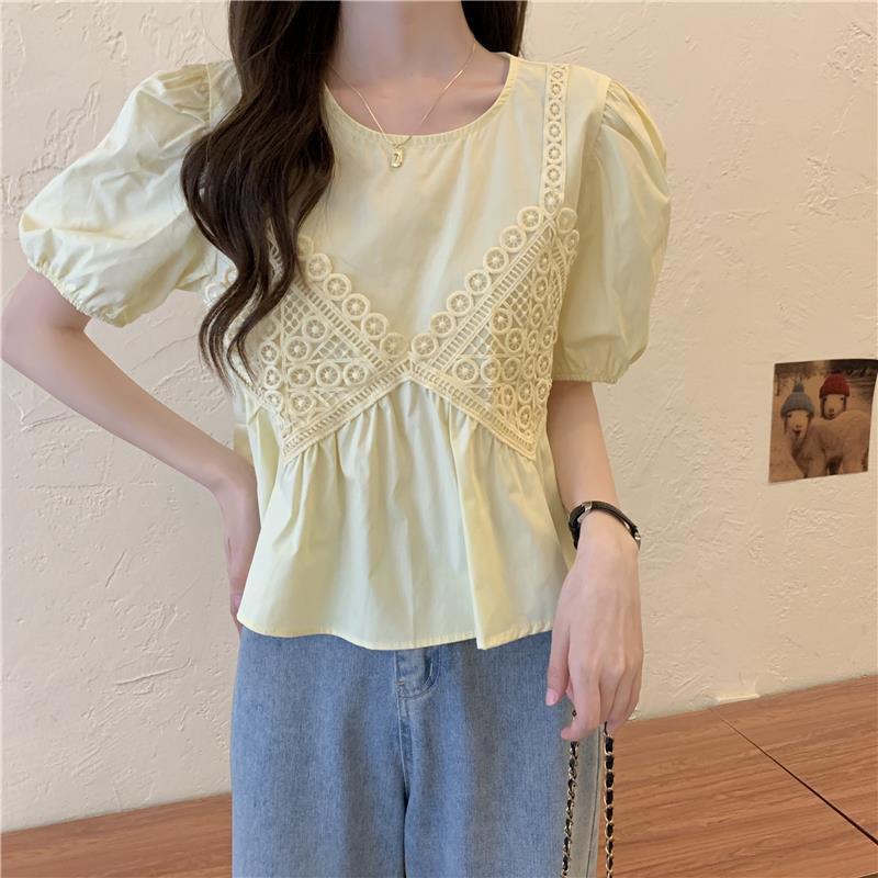 Áo thun ngắn tay hai lớp thời trang cho nữ