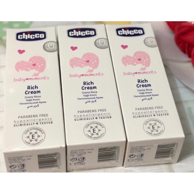 Kem dưỡng ẩm Omega và vitamin E Chicco 100ml