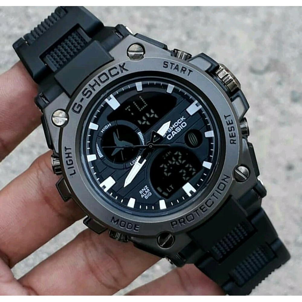 Dây Đeo Cao Su Cho G-shock Gun Metal G-8600 G8600 G 8600 Gst-8600 Gst8600 Gst 8600