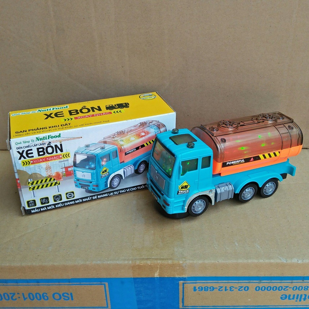 XE BỒN XOAY PHÁT NHẠC NUTIFOOD [Đồ chơi chạy pin]