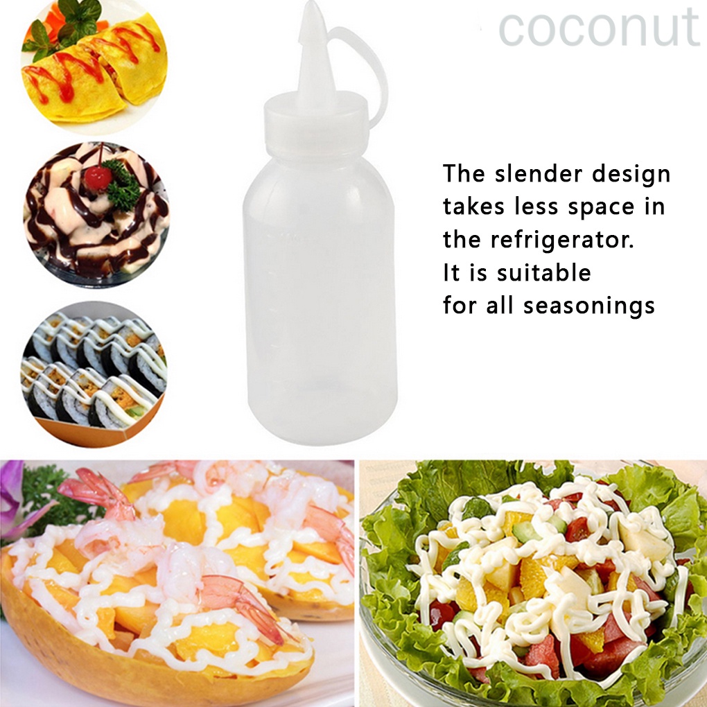 Bình nhựa đựng dầu / nước sốt / nước sốt 100ml có đầu xịt tiện dụng cho nhà bếp