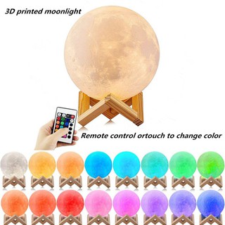 Đèn Led 16 Màu Hình Mặt Trăng Và Điều Khiển Từ Xa